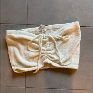 Glassons Cream Knit Tube Top